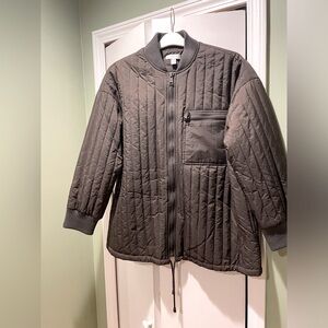 Top shop quilted jacket. Rich olive. Size M 8-10 petite